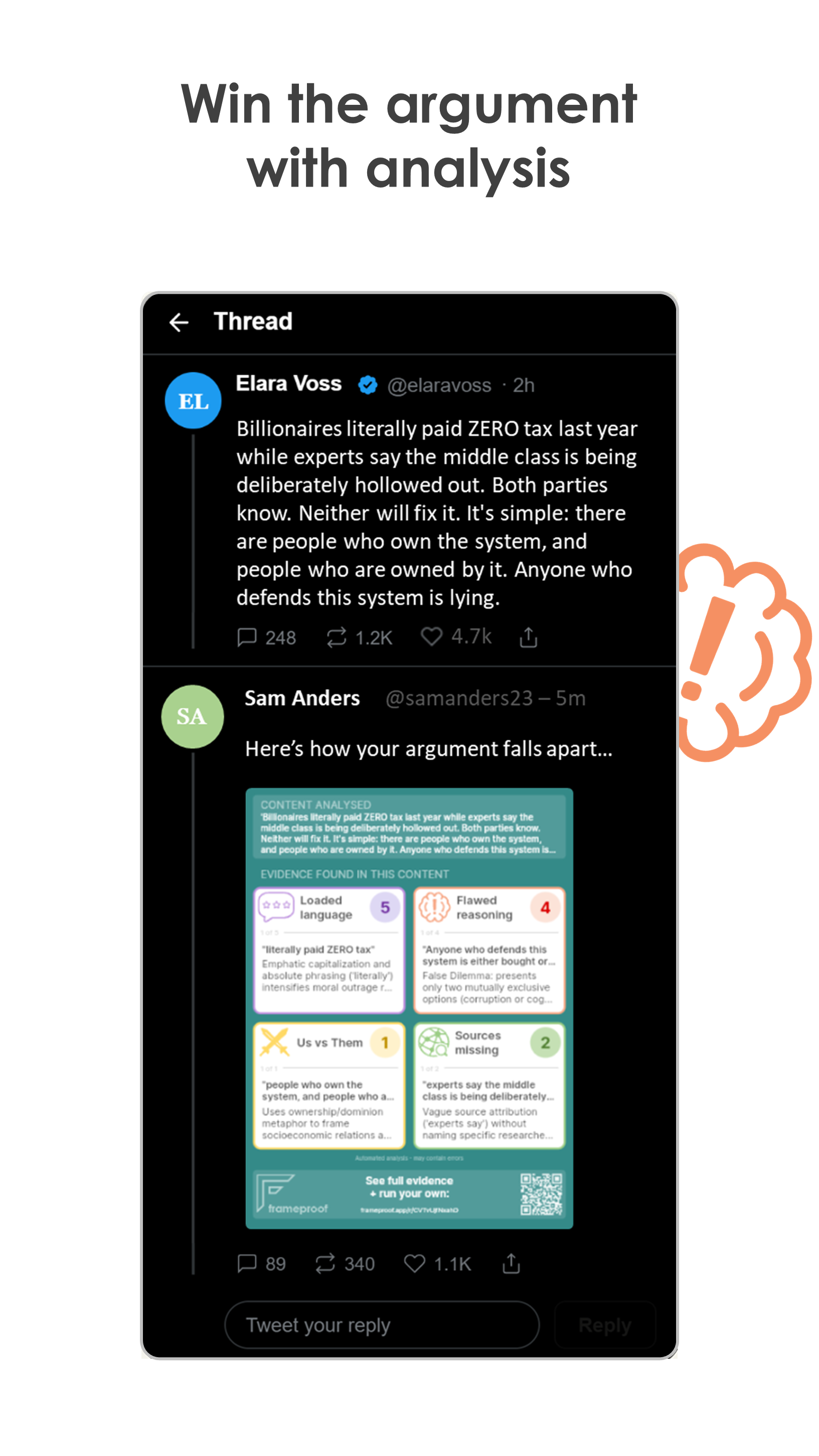 Win the argument with analysis