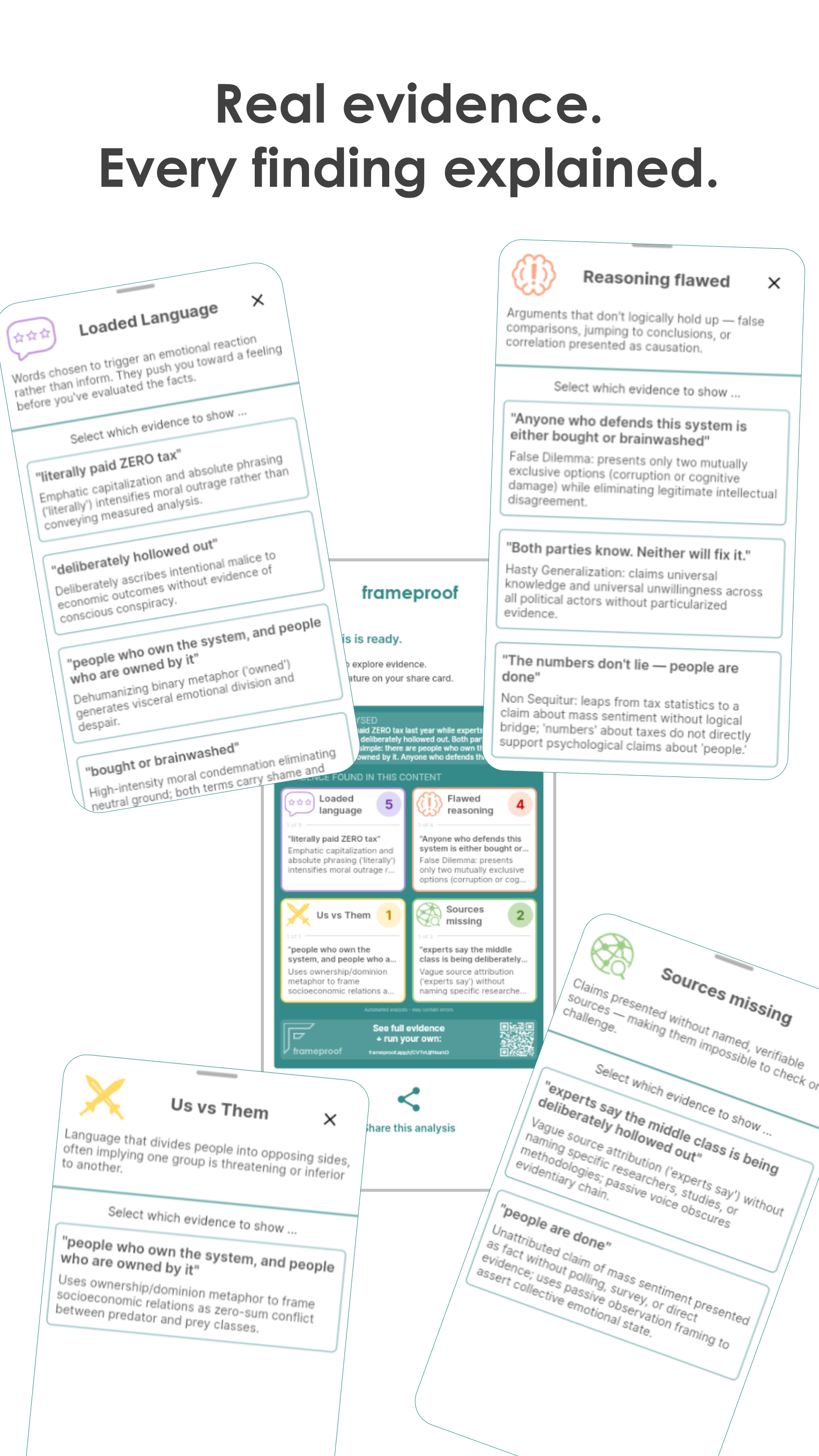 Real evidence. Every finding explained.